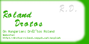 roland drotos business card